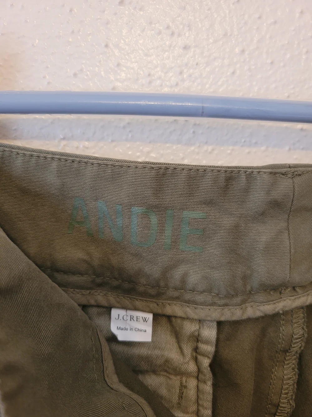 J.Crew Andie Chino Pants Fatigue Olive Green Stretch Cotton Size 8